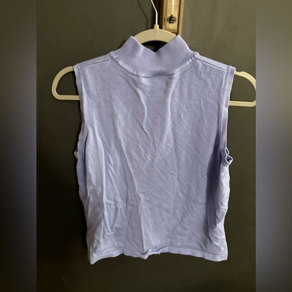 croft & barrow Sweaters - Croft & Barrow Sleveless Turtleneck Sweater Periwinkle Blue Women's L